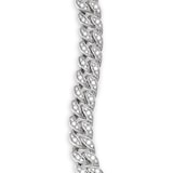 David Yurman Curb Chain Bracelet in Sterling Silver with Diamonds, 7mm - Size Large
