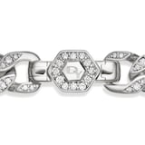 David Yurman Curb Chain Bracelet in Sterling Silver with Diamonds, 7mm - Size Large
