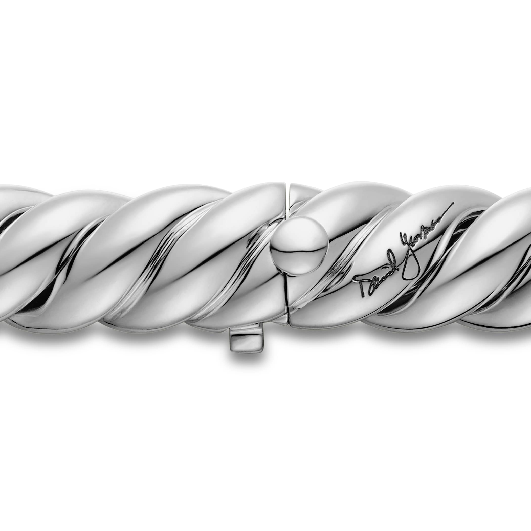 David Yurman Sculpted Cable Double Wrap Bracelet in Sterling Silver, 8.5mm