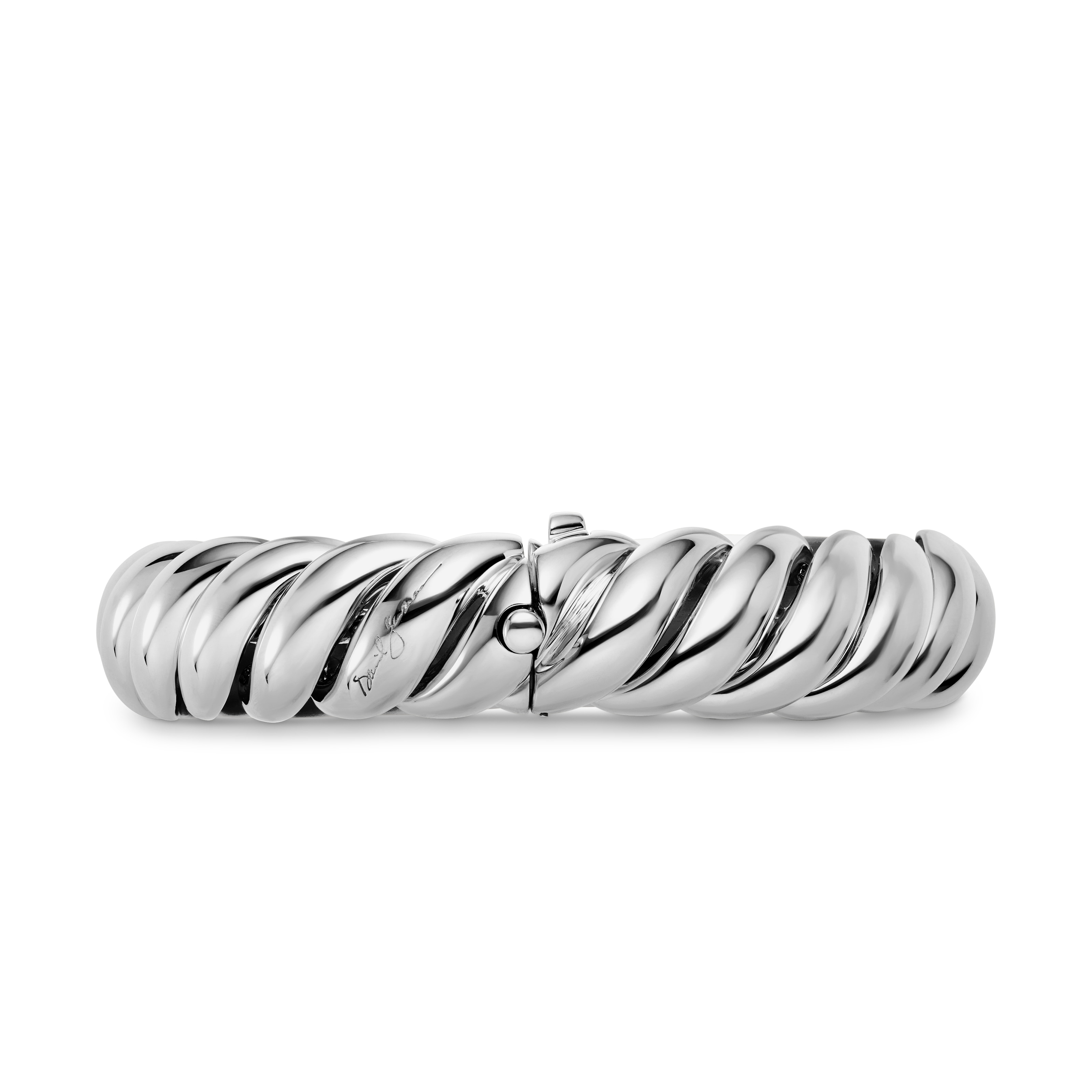 Sculpted Cable Bracelet in Sterling Silver, 14mm - Size Medium