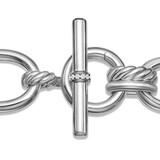 David Yurman DY Mercer™ Chain Bracelet in Sterling Silver with Diamonds, 25mm