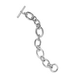 David Yurman DY Mercer™ Chain Bracelet in Sterling Silver with Diamonds, 25mm