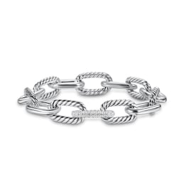 37360297 - DY Madison® Chain Bracelet in Sterling Silver with Diamonds, 11mm