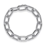 David Yurman DY Madison® Chain Bracelet in Sterling Silver with Diamonds, 11mm