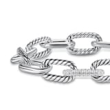 David Yurman DY Madison® Chain Bracelet in Sterling Silver with Diamonds, 11mm