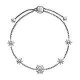 David Yurman Petite Starburst Station Chain Bracelet In Sterling Silver With Diamonds, 1.5mm - Size Medium