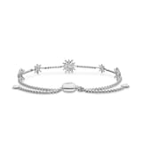 David Yurman Petite Starburst Station Chain Bracelet In Sterling Silver With Diamonds, 1.5mm - Size Medium