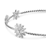 David Yurman Petite Starburst Station Chain Bracelet In Sterling Silver With Diamonds, 1.5mm - Size Medium