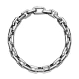 David Yurman Streamline® Heirloom Chain Link Bracelet In Sterling Silver With Pavé Black Diamonds, 7.5mm