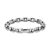 David Yurman Streamline® Heirloom Chain Link Bracelet In Sterling Silver With Pavé Black Diamonds, 7.5mm
