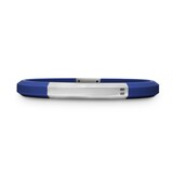 David Yurman Streamline® ID Bracelet In Blue Rubber With Sterling Silver, 8mm - Size Medium