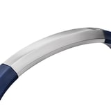 David Yurman Streamline® ID Bracelet In Blue Rubber With Sterling Silver, 8mm - Size Medium
