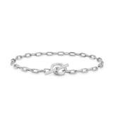 David Yurman DY Madison® Pavé Toggle Chain Bracelet In Sterling Silver With Diamonds, 3mm - Size Medium