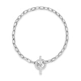 David Yurman DY Madison® Pavé Toggle Chain Bracelet In Sterling Silver With Diamonds, 3mm - Size Medium