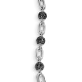 David Yurman DY Madison® Chain Bracelet In Sterling Silver With Black Diamonds, 6mm