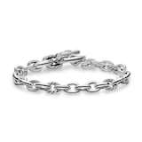David Yurman DY Mercer™ Toggle Chain Bracelet In Sterling Silver With Diamonds, 8mm