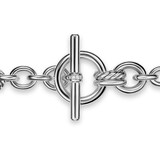 David Yurman DY Mercer™ Toggle Chain Bracelet In Sterling Silver With Diamonds, 8mm