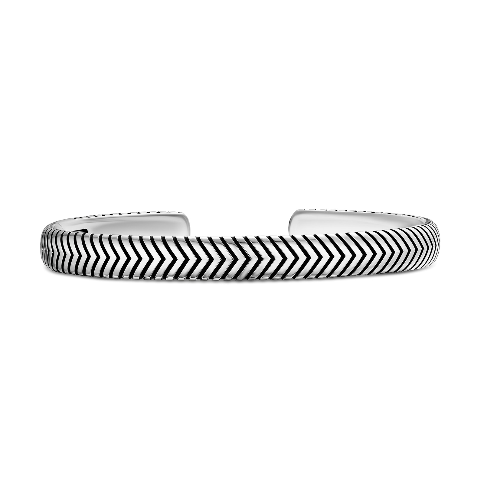 David Yurman Chevron Cuff Bracelet In Sterling Silver, 8mm
