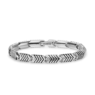 David Yurman Chevron link Bracelet In Sterling Silver, 7.6mm David Yurman Chevron link Bracelet In Sterling Silver, 7.6mm