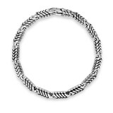 David Yurman Chevron link Bracelet In Sterling Silver, 7.6mm - Size Large