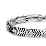 David Yurman Chevron link Bracelet In Sterling Silver, 7.6mm - Size Large