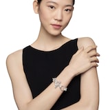 David Yurman DY Mercer™ Chain Bracelet in Sterling Silver with Diamonds, 25mm - Size Medium