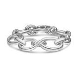 David Yurman DY Mercer™ Chain Bracelet in Sterling Silver with Diamonds, 25mm - Size Medium