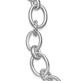 David Yurman DY Mercer™ Chain Bracelet in Sterling Silver with Diamonds, 25mm - Size Medium