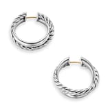 David Yurman Crossover Hoop Earrings In Sterling Silver, 22.3mm