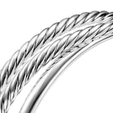 David Yurman Bold Crossover Three Row Cuff Bracelet In Sterling Silver, 19mm - Size Small