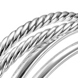 David Yurman Crossover Five Row Cuff Bracelet In Sterling Silver, 24.4mm - Size Medium