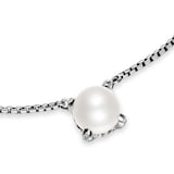 David Yurman Pearl Classics Necklace In Sterling Silver With Diamonds, 6.5mm