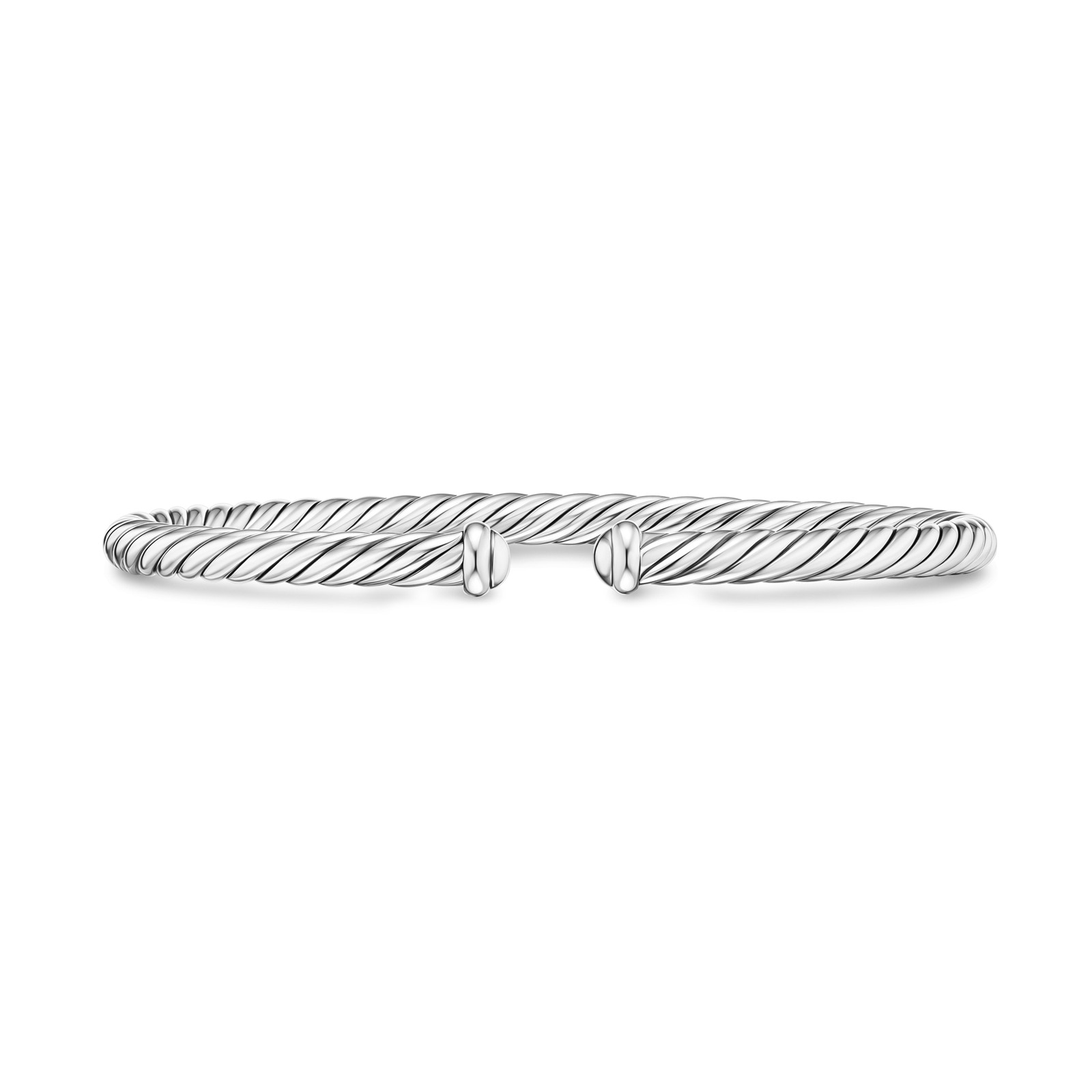 David Yurman Cable Flex Bracelet In Sterling Silver, 4mm  - Size Small