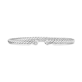 David Yurman Cable Flex Bracelet In Sterling Silver, 4mm  - Size Small