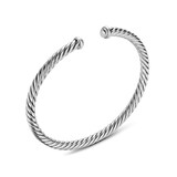 David Yurman Cable Flex Bracelet In Sterling Silver, 4mm  - Size Small