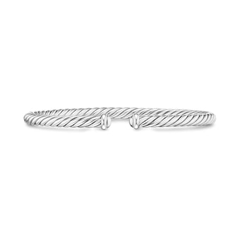 David Yurman Cable Flex Bracelet In Sterling Silver, 4mm  - Size Medium