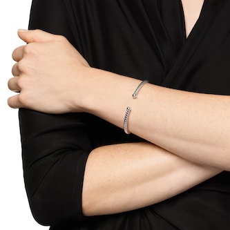 David Yurman Cable Flex Bracelet In Sterling Silver, 4mm  - Size Medium