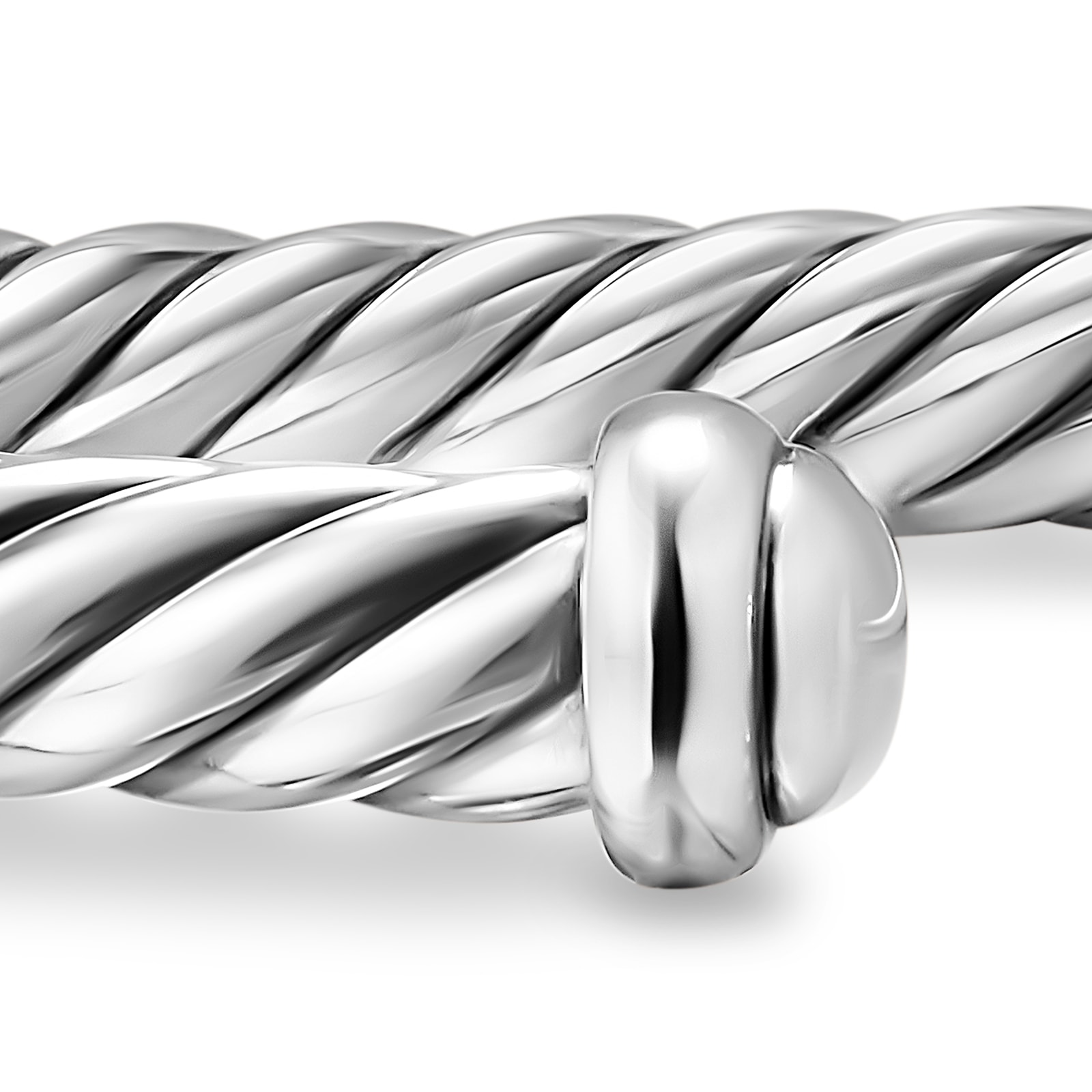 David Yurman Cable Flex Bracelet In Sterling Silver, 4mm  - Size Medium