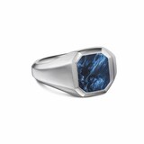 David Yurman Streamline Signet Ring In Sterling Silver With Pietersite, 14mm - Ring Size 9