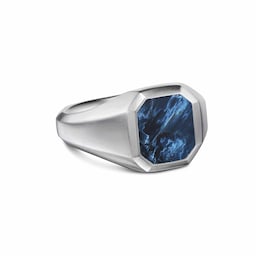 37360344 - Streamline Signet Ring In Sterling Silver With Pietersite, 14mm - Ring Size 10