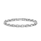 David Yurman Streamline Link Bracelet In Sterling Silver With Diamonds, 5.5mm - Size Medium