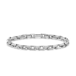 37360346 - Streamline Link Bracelet In Sterling Silver With Diamonds, 5.5mm - Size Medium
