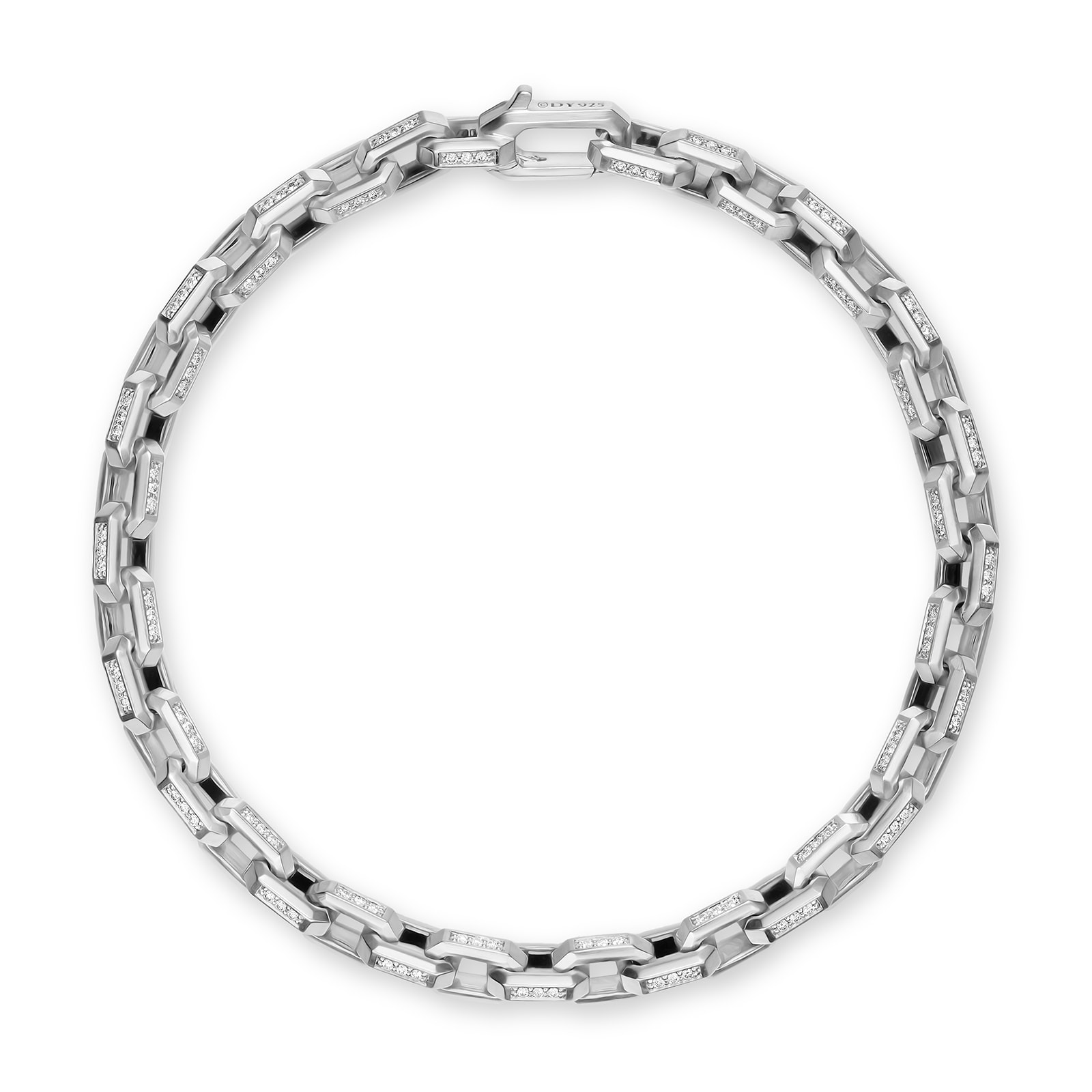 David Yurman Streamline Link Bracelet In Sterling Silver With Diamonds, 5.5mm - Size Medium David Yurman Streamline Link Bracelet In Sterling Silver With Diamonds, 5.5mm - Size Medium