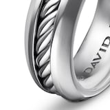 David Yurman Cable Inset Band Ring in Sterling Silver, 8mm