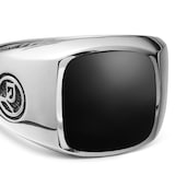 David Yurman Exotic Stone Signet Ring in Sterling Silver with Black Onyx, 14mm - Ring Size R
