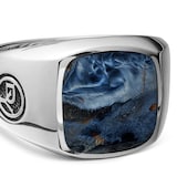 David Yurman Exotic Stone Signet Ring in Sterling Silver with Pietersite, 14mm