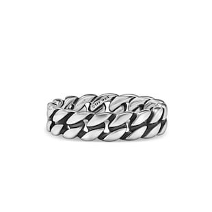 David Yurman Curb Chain Band Ring in Sterling Silver, 6mm
