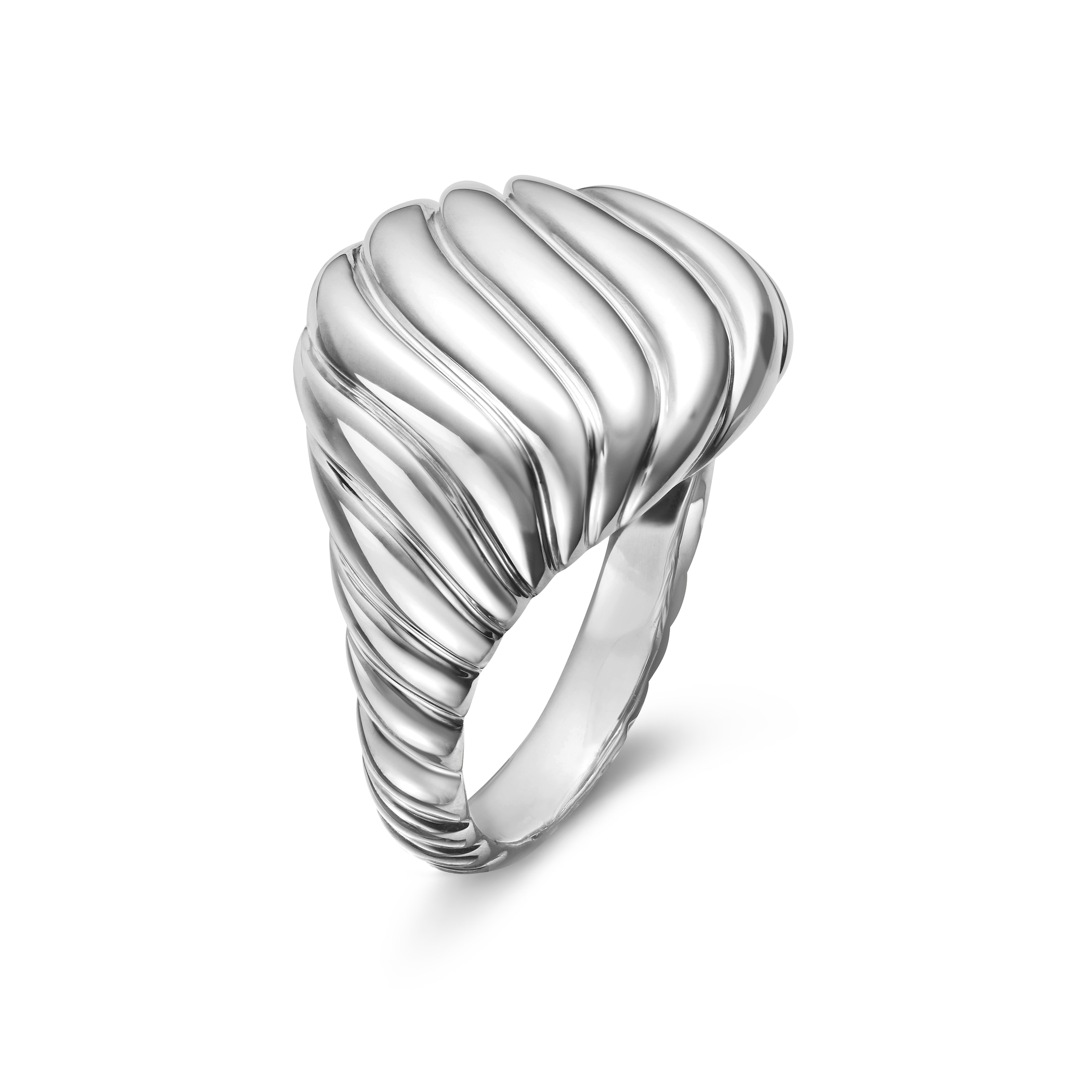 David Yurman Sculpted Cable Pinky Ring in Sterling Silver, 13mm David Yurman Sculpted Cable Pinky Ring in Sterling Silver, 13mm