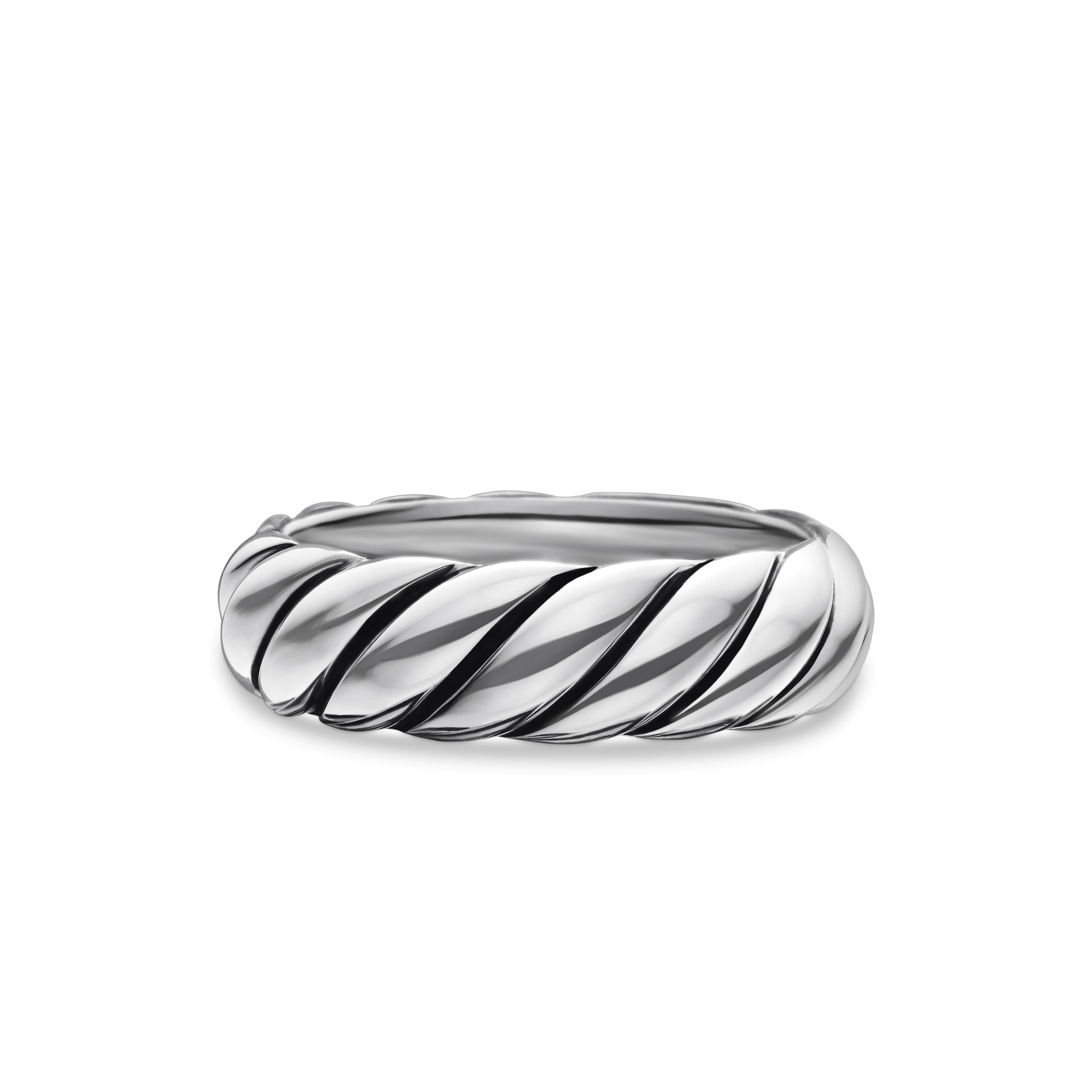 David Yurman Sculpted Cable Band Ring in Sterling Silver, 6mm