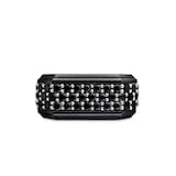 David Yurman Deco Signet Ring In Black Titanium With Black Diamonds, 10mm - Ring Size T.5